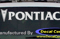 DC07138 Pontiac Decal w/Arrowhead 