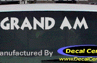DC07167 Pontiac Grand Am Decal 
