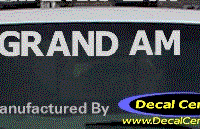 DC07168 Pontiac Grand Am Decal 