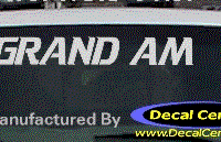 DC07173 Pontiac Grand Am Decal 