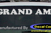 DC07179 Pontiac Grand Am Decal 