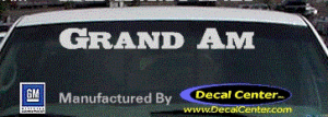 DC07182 Pontiac Grand Am Decal