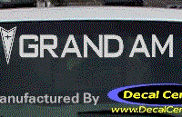 DC07184 Pontiac Grand Am Decal w/Arrowhead 