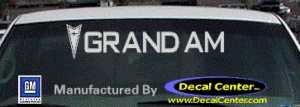 DC07184 Pontiac Grand Am Decal w/Arrowhead