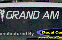 DC07185 Pontiac Grand Am Decal w/Arrowhead 