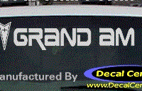 DC07186 Pontiac Grand Am Decal w/Arrowhead 
