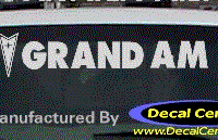 DC07187 Pontiac Grand Am Decal w/Arrowhead 