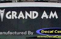 DC07188 Pontiac Grand Am Decal w/Arrowhead 
