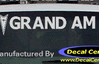 DC07189 Pontiac Grand Am Decal w/Arrowhead 