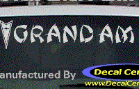 DC07190 Pontiac Grand Am Decal w/Arrowhead 