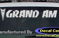 DC07191 Pontiac Grand Am Decal w/Arrowhead 