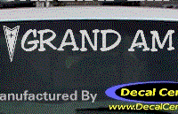 DC07193 Pontiac Grand Am Decal w/Arrowhead 