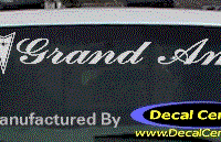 DC07195 Pontiac Grand Am Decal w/Arrowhead 