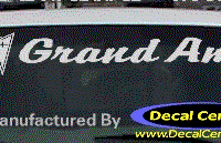 DC07196 Pontiac Grand Am Decal w/Arrowhead 