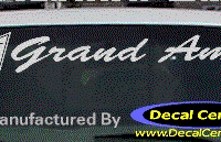 DC07197 Pontiac Grand Am Decal w/Arrowhead 