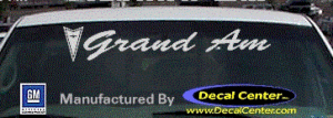 DC07197 Pontiac Grand Am Decal w/Arrowhead