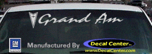 DC07198 Pontiac Grand Am Decal w/Arrowhead
