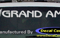 DC07199 Pontiac Grand Am Decal w/Arrowhead 