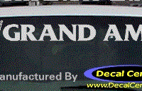 DC07201 Pontiac Grand Am Decal w/Arrowhead 