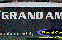 DC07202 Pontiac Grand Am Decal w/Arrowhead 