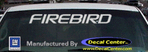 DC07206 Pontiac Firebird Decal