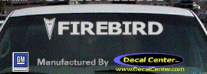DC07231 Pontiac Firebird Decal w/Arrowhead