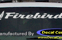 DC07259 Pontiac Firebird Decal w/Symbol 