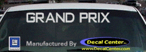 DC07289 Pontiac Grand Prix Decal