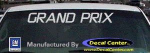 DC07290 Pontiac Grand Prix Decal