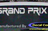 DC07291 Pontiac Grand Prix Decal 