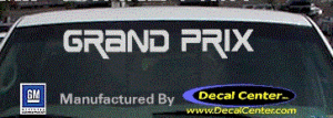 DC07291 Pontiac Grand Prix Decal