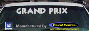 DC07293 Pontiac Grand Prix Decal