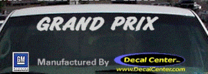 DC07297 Pontiac Grand Prix Decal