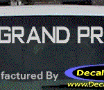 DC07311 Pontiac Grand Prix Decal w/Arrowhead