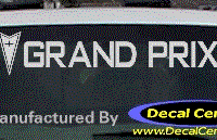 DC07311 Pontiac Grand Prix Decal w/Arrowhead 