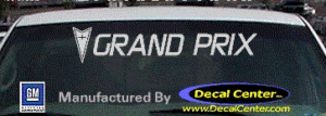 DC07312 Pontiac Grand Prix Decal w/Arrowhead