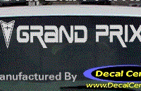 DC07313 Pontiac Grand Prix Decal w/Arrowhead 