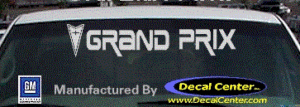 DC07313 Pontiac Grand Prix Decal w/Arrowhead