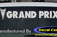 DC07314 Pontiac Grand Prix Decal w/Arrowhead 