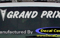 DC07319 Pontiac Grand Prix Decal w/Arrowhead 