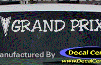 DC07320 Pontiac Grand Prix Decal w/Arrowhead 