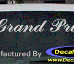 DC07322 Pontiac Grand Prix Decal w/Arrowhead