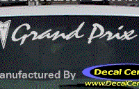 DC07325 Pontiac Grand Prix Decal w/Arrowhead 