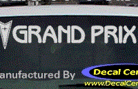 DC07326 Pontiac Grand Prix Decal w/Arrowhead 