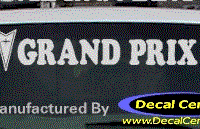 DC07327 Pontiac Grand Prix Decal w/Arrowhead 