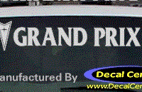 DC07328 Pontiac Grand Prix Decal w/Arrowhead 