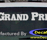 DC07330 Pontiac Grand Prix Decal w/Arrowhead