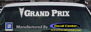 DC07330 Pontiac Grand Prix Decal w/Arrowhead