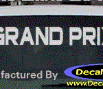 DC07332 Pontiac Grand Prix Decal w/Arrowhead