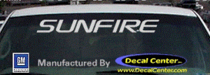 DC07334 Pontiac Sunfire Decal